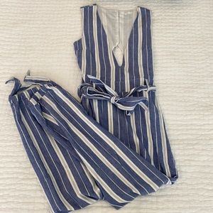 Tularosa Blue Striped Jumpsuit